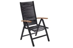 Garden FLAIR Positionsstuhl Garten LEIF schwarz /Rope