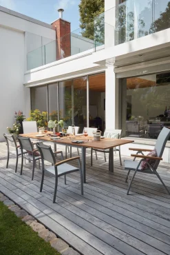 Garden FLAIR Stapelstuhl Garten SALZBURG 88 cm Alu /hellgrau