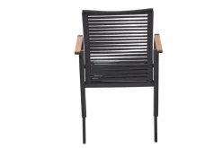 Garden FLAIR Stapelstuhl Garten LEIF schwarz /Rope
