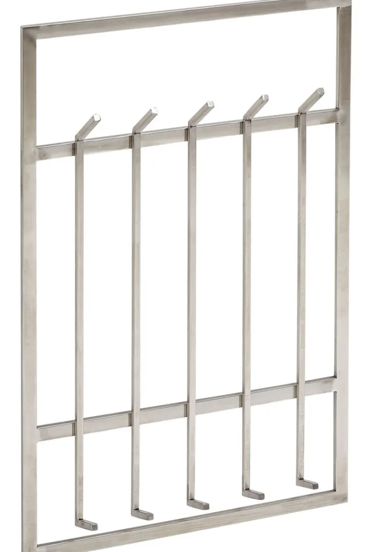 Garderobe 60 x 100 cm silberfarbig