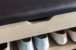 Garderobenbank 60 x 44 cm grau/braun