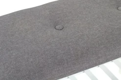 Garderobenbank 60 x 44 cm Weiß/ Grau