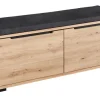 Garderobenbank SEDEO 120 x 50 cm Artisan Eiche-Dekor / Graphit