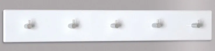 Garderobenleiste EDDY Hochglanz 57 x 8 x 5 cm Holz weiß