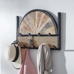 Garderobenpaneel 53 x 40 cm Mango/Wiener Geflecht