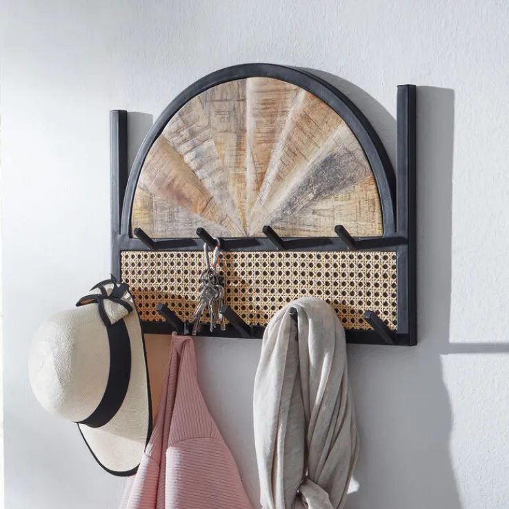 Garderobenpaneel 53 x 40 cm Mango/Wiener Geflecht