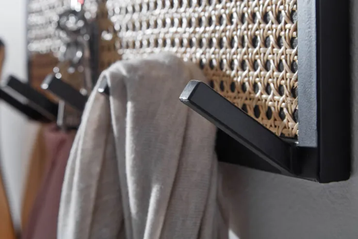 Garderobenpaneel 53 x 40 cm Mango/Wiener Geflecht