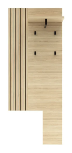 Garderobenpaneel 70 x 175 cm Riva-Eiche-Dekor/schwarz