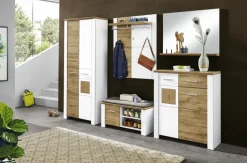 Garderobenpaneel MATERIO 90 x 112 cm braun/weiß