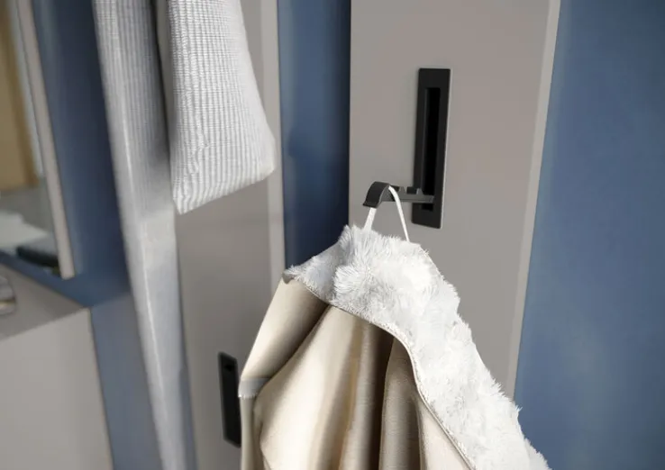 Garderobenpaneel SOLINO 15 x 170 cm Steingrau /Schwarz