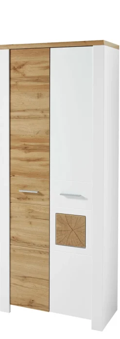 Garderobenschrank MATERIO 80 x 198 cm braun/weiß