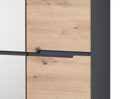 Garderobenschrank MEMPHIS 65 x 197 cm Artisan Eiche/ Graphitgrau