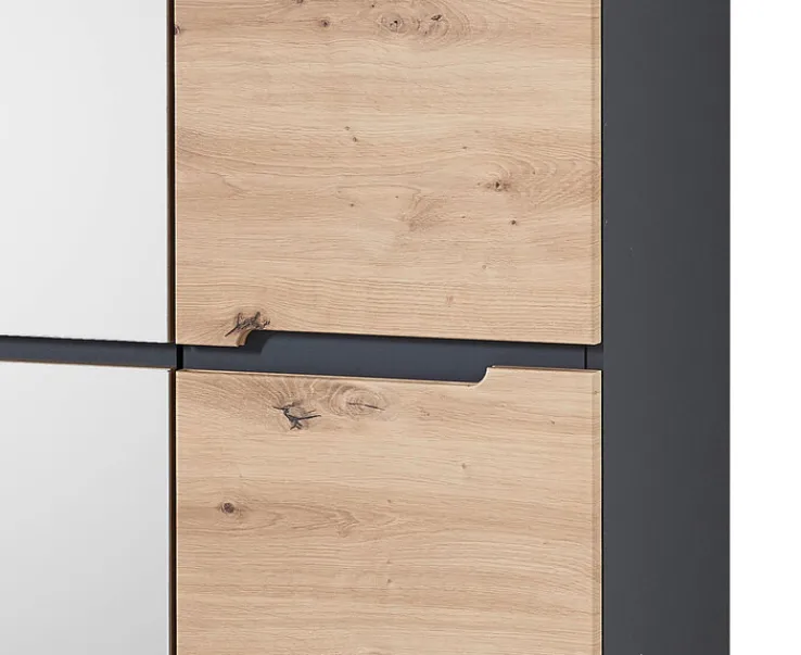 Garderobenschrank MEMPHIS 65 x 197 cm Artisan Eiche/ Graphitgrau