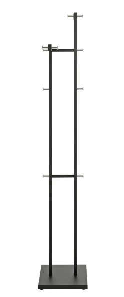 Garderobenständer 42 x 175 cm schwarz/chromfarbig