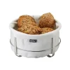 GEFU Brotkorb BRUNCH Ø 21,5 cm Edelstahl silberfarbig / weiß