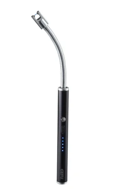 GEFU Feuerzeug IGNITO schwarz/ silberfarbig