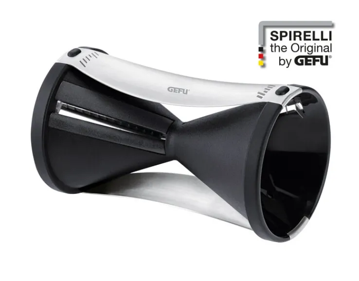 GEFU Spiralschneider SPIRELLI inkl. Sparschäler und Reinigungsbürste Kunststoff schwarz