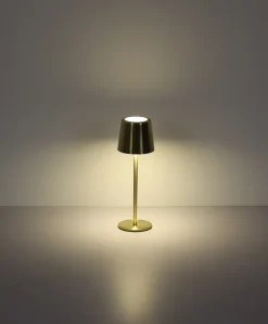 GLOBO Akku LED Tischlampe VANCOUVER goldfarbig