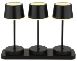 GLOBO Akku LED Tischleuchte DAWSON, Kunststoff/Metall, 30 x 21,6 x 8,5 cm Schwarz