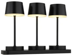 GLOBO Akku LED Tischleuchte DAWSON, Kunststoff/Metall, 30 x 21,6 x 8,5 cm Schwarz