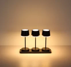 GLOBO Akku LED Tischleuchte DAWSON, Kunststoff/Metall, 30 x 21,6 x 8,5 cm Schwarz