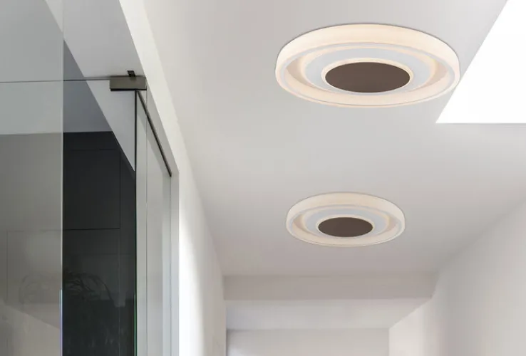 GLOBO CCT LED Deckenlampe GOFFI 69 cm weiß/braun