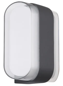 GLOBO LED Außenwandleuchte PLIXON oval anthrazit