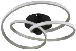 GLOBO LED Deckenlampe GLYXAR 50 cm nickelfarbig