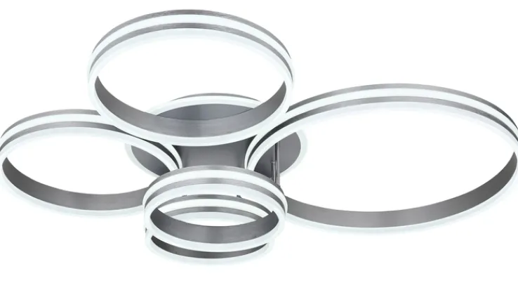 GLOBO LED Deckenlampe RUBIO 114x90 cm grau