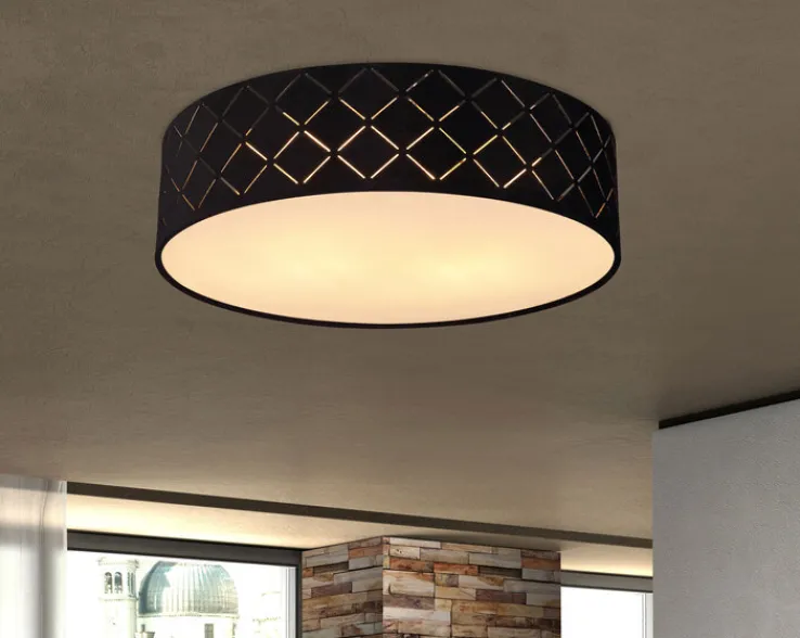 GLOBO LED Retrofit Deckenlampe VARIOS 38 cm schwarz