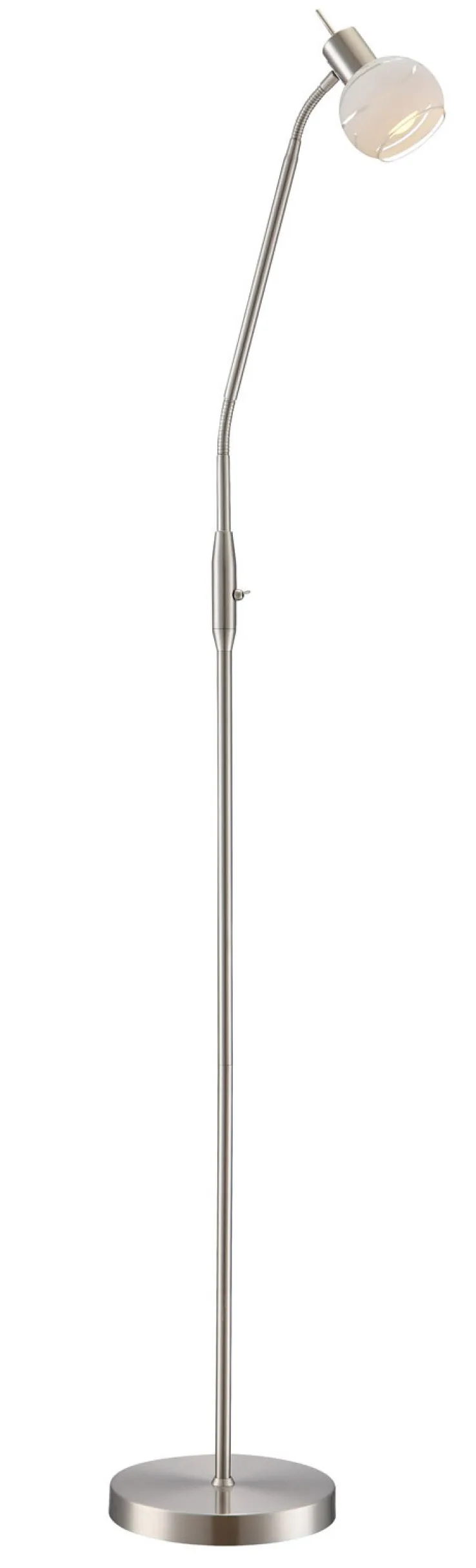 GLOBO LED Retrofit Stehlampe ELLIOTT 145 cm nickelfarbig