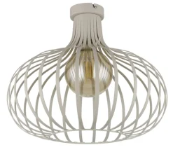 GLOBO Retrofit Deckenlampe MATEO, Metall, Ø 40 x H 35 cm Beige