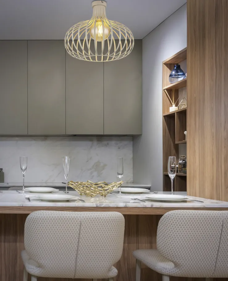 GLOBO Retrofit Deckenlampe MATEO, Metall, Ø 40 x H 35 cm Beige