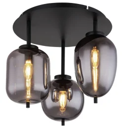 GLOBO Retrofit Deckenlampe BLACKY 3-flg