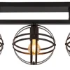 GLOBO Retrofit Deckenlampe TAMARA 70 cm schwarz