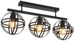 GLOBO Retrofit Deckenlampe TAMARA 70 cm schwarz
