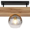 GLOBO Retrofit Deckenlampe MOITAS 65 cm Holz /grau