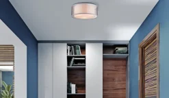 GLOBO Retrofit Deckenlampe THEO 40 cm grau