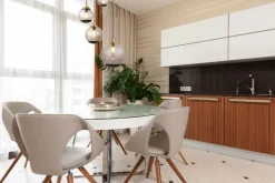 GLOBO Retrofit Pendelleuchte POTTER 65 cm schwarz /messingfarbig