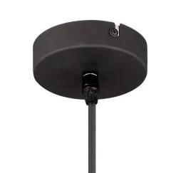 GLOBO Retrofit Pendelleuchte BLAMA 30 cm schwarz