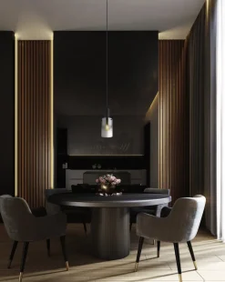 GLOBO Retrofit Pendelleuchte FLORENTINA 1-flg schwarz /Rauchglas