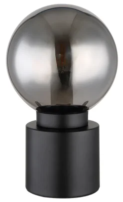 GLOBO Retrofit Tischlampe MARKA schwarz /rauchfarbig