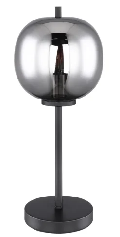 GLOBO Retrofit Tischlampe BLACKY 45 cm schwarz /rauchfarbig