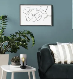 GLOBO Retrofit Tischlampe FLORENTINA 26 cm schwarz /Rauchglas