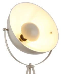 GLOBO Retrofit Tripod Stehlampe TIMO, Metall, Höhe 153,5 cm, E27, Schutzklasse 2, IP20, 40 W, Sandfarbig