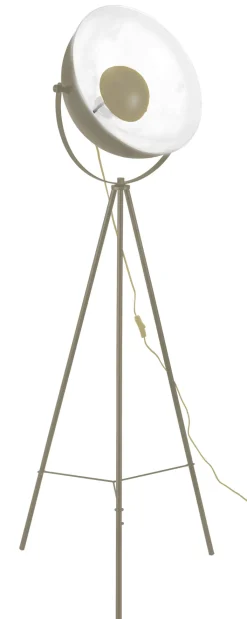 GLOBO Retrofit Tripod Stehlampe TIMO, Metall, Höhe 153,5 cm, E27, Schutzklasse 2, IP20, 40 W, Sandfarbig