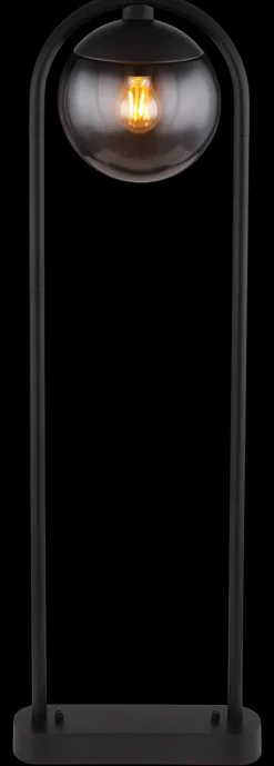 GLOBO Retrofit Wegeleuchte MICHAEL 100 cm schwarz /rauchfarbig