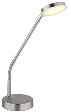 GLOBO Schreibtischlampe Silvio, Metall/Kunststoff, 13 x 43 x 53,5 cm Alu-/Nickelfarbig