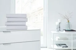 HAHN Jersey-Boxspring-Spannbettlaken 180-200 x 200-220 cm hellgrau