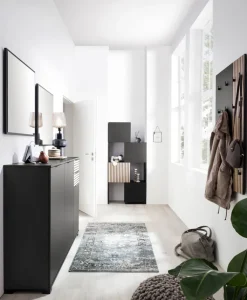 Hakenpaneel ALEXA 49 x 109 cm schwarz